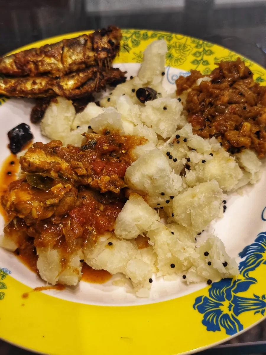 Porción de yuca sancochada